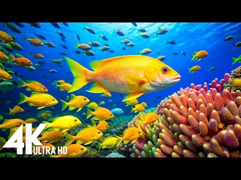 Under Red Sea 4K -Beautiful Coral Reef Fish in Aquarium, Sea Animals for Relaxation,4K Video UHD #17