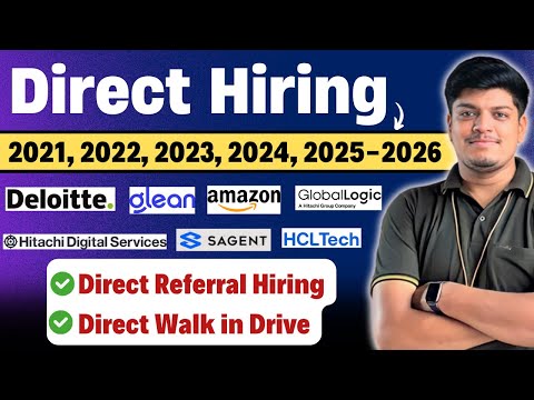 🔥Deloitte 2 New Hiring | Hitachi, Amazon, Glean Hiring | Direct Referral/Walk in Drive | 2021-2026