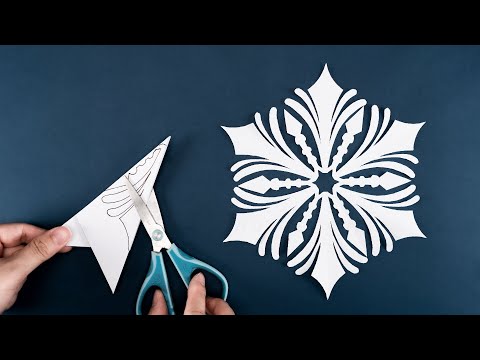 How to make snowflake out of paper - Christmas Decorations Ideas - Paper Snowflake #66