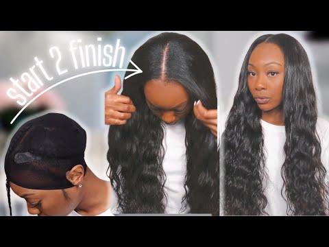 Middle Part Quick Weave With Leave Out