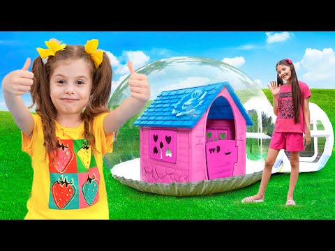 Eva and Kids build inflatable house and more funny stories for kids