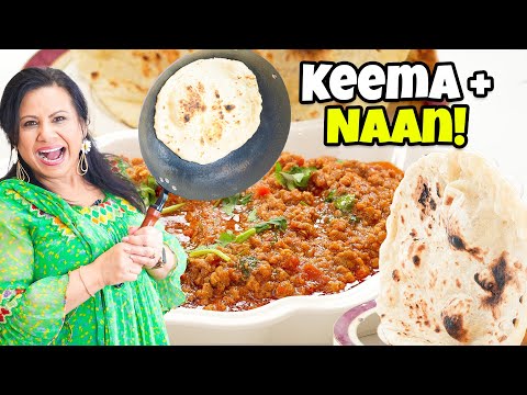 DHABA STYLE NAAN AUR KEEMA 😋 | Perfect Tawa Naan with Delicious Qeema Recipe in Urdu Hindi - RKK