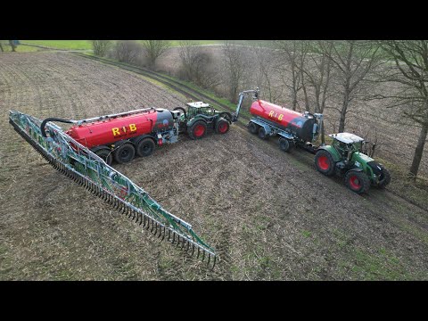 Gülleausbringung 2023 mit einem Fendt 936 und einem Wienhoff Fass im südlichen Emsland