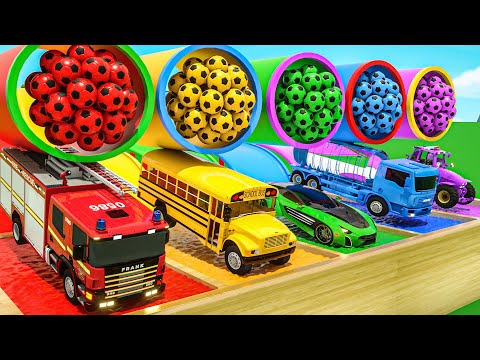 Humpty Dumpty | Colorful tunnel Colorful fire truck and school bus, Baby Nursery Rhymes & Kids Songs