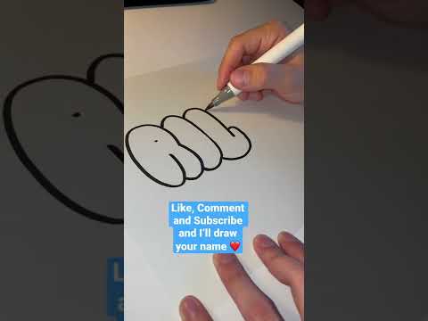 HOW TO DRAW BUBBLE LETTERS ✏️ #shorts #art