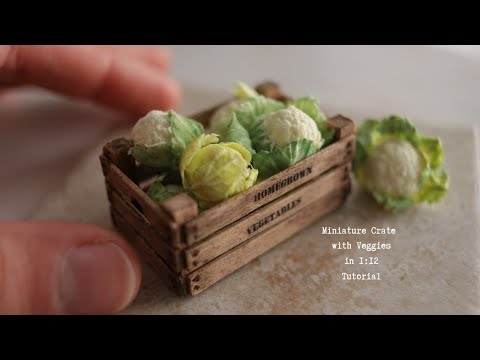 Miniature Crate with Veggies + Printing on Wood