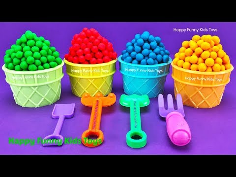 Play Doh Dippin Dots Ice Cream Cups Surprise Eggs Fun for Kids