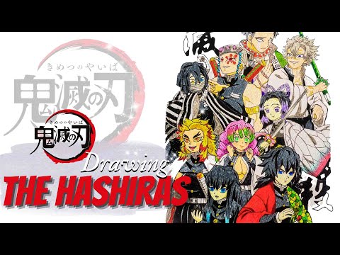 Drawing THE HASHIRAS from DEMON SLAYER (KIMETSU NO YAIBA)‼️ | SHORTS VIDEOS COMPILATION