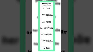 Possessive Determiners // Let’s learn English // #determiners #letslearnenglish #vocabulary #grammar