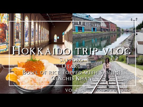 【travel vlog】全てに癒される大人の北海道旅行1日目🥹✈️札幌、小樽運河、西洋美術館、海鮮丼、ジンギスカンetc‥