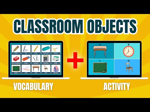 Classroom Objects In English - List Of Words + Activity