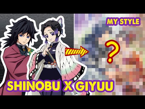 Drawing Shinobu x Giyuu As a Couple - Kimetsu no Yaiba | Huta Chan