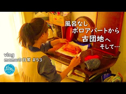 日常風景｜ベランダに可愛いお客さま｜暮らしVlog｜ボロアパートから古団地へ｜料理｜かぼちゃケーキ｜ｍamu53｜ご飯が美味しいと言える幸せ