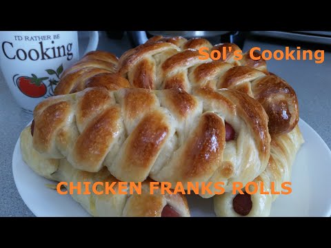 HOW TO MAKE A SIMPLE AND SOFT CHICKEN FRANKS ROLLS