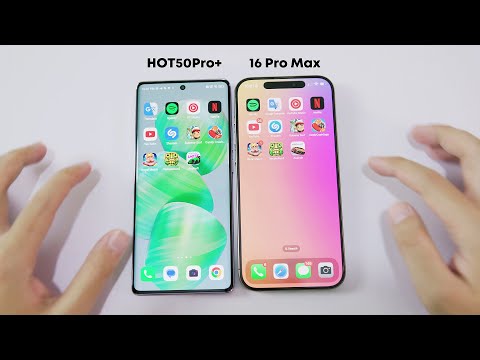 Infinix HOT50Pro+ VS iPhone 16 Pro Max - Design, Size, Speed Comparison