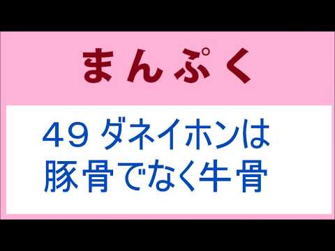 まんぷく49話 ダネイホンは豚骨でなく牛骨から