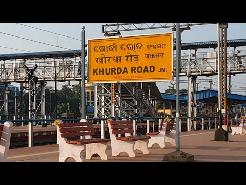 Khurda Road Junction railway station Odisha, Indian Railways Video in 4k ultra HD