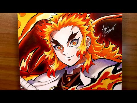 Drawing KYOJURO RENGOKU 煉獄杏寿郎 [Demon Slayer: Infinity Train] [劇場版「鬼滅の刃」 無限列車編]