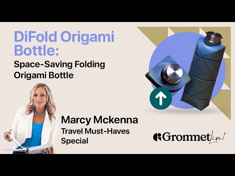 Space-Saving DiFold Origami Bottle: Ideal for Active Lifestyles & Travel | Grommet Live