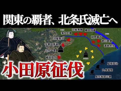 【小田原征伐】秀吉オールスター大集結！～全国の戦国大名vs北条家【どうする家康】【地形図で解説】