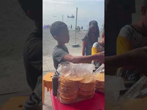 Enjoying some local cassava chips by the beach! #kalamicebu at #larawanbeach! #salvaro #cabcab