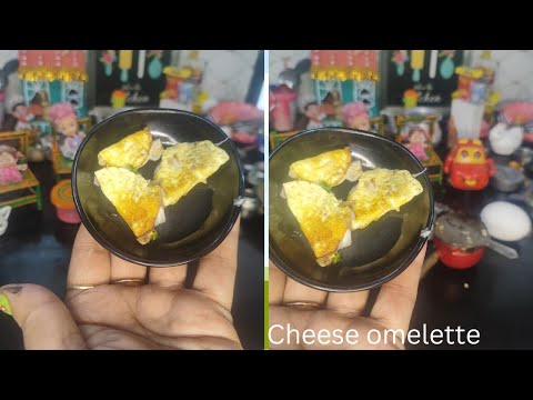 Miniature cheese Omelette recipe|Cheese omelette recipe|Mini food recipe|#cheeseomeletterecipe#mini