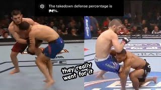 I found EVERY takedown attempt vs Khabib Nurmagomedov