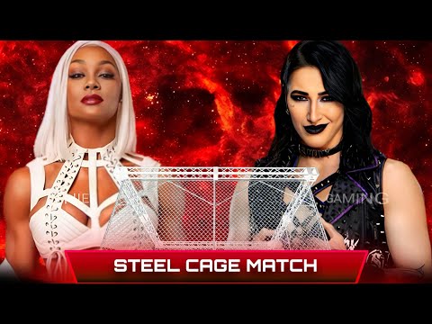 WWE 2K24 • STEEL CAGE MATCH - Jade Cargill VS Rhea Ripley | WWE