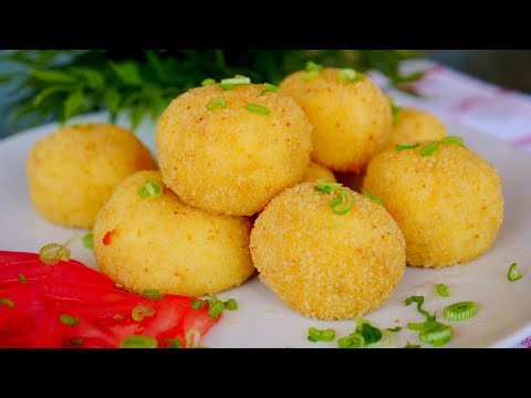 Any mashed potatoes left? Make cheesy potato balls.