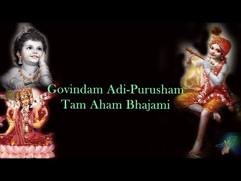 Brahma Samhita recitation with Sanskrit  lyrics and meaning (Govindam Adi Purusam)