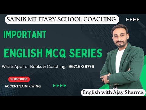 RMS Online Coaching | RMS Online Classes | Military School Online Coaching | English Grammar Class 6