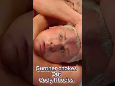 Gunther chokes out Cody Rhodes #gunther #codyrhodes #wwe #shorts