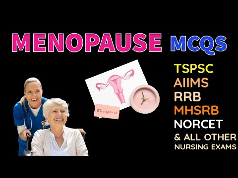 Menopause | Obstetrics and Gynecology | Female reproductive system MHSRB nurse exam MCQ with answers