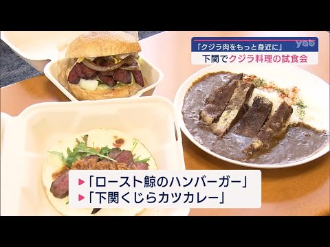 【山口】ハンバーガーやカレーなど！クジラ料理に舌鼓 下関市で試食会