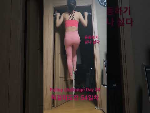 pullup challenge Day 54 #pullup #홈트 #턱걸이 #exercise #운동하는여자 #오운완 #운동 #pullupchallenge #턱걸이챌린지 #등운동