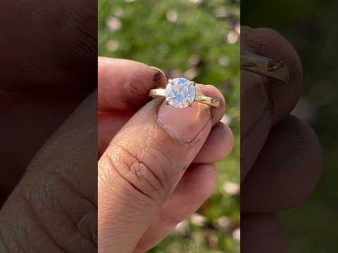 Handmade engagement ring #jewelry #handmadejewelry #jewelrymaking #asmr #engagementring #goldring