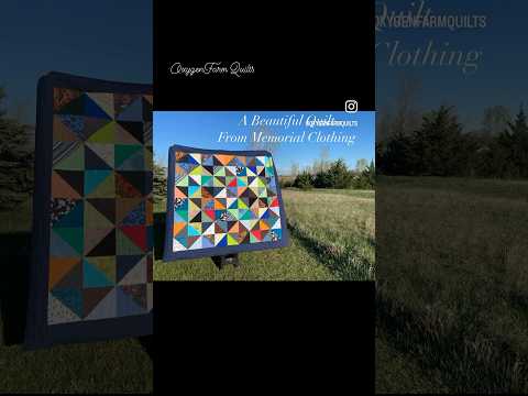 A beautiful Quilt from Memorial Clothing, Large HST’s, Tons of Triangles #quilting