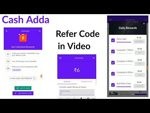 cash adda referral code today | cash adda referral code 2021 | cash adda referral code malyalam