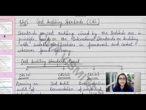 COST AUDITING STANDARDS  | CAS 101, CAS 102, CAS 103, CAS 104 | CMA FINAL COST AUDIT | PAPER -17 |