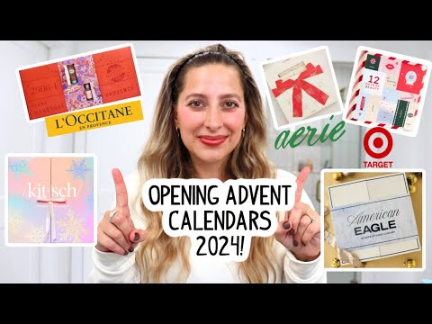 OPENING ADVENT CALENDARS 2024! Target, American Eagle, Aerie, My Kitsch & L'OCCITANE UNBOXING HAUL!