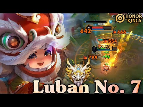 Honor of Kings Luban No.7 Honor Pass Lion Dancer Skin Gameplay Rank Grandmaster