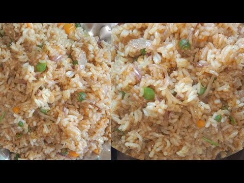 5min breakfast recipe lunchbox recipe veg frid rice hotel style fridrice recipe street said food