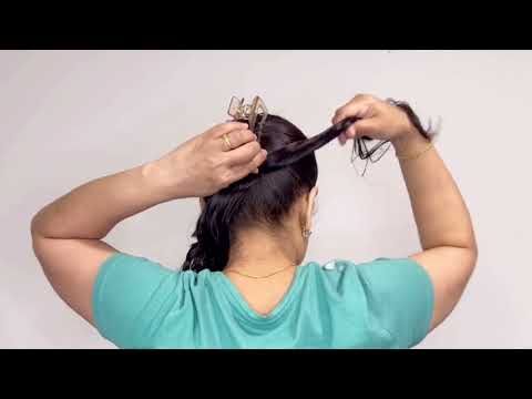 Oily / Greasy hair clutcher hairstyle | Clutcher bun hairstyle #hair #hairstyle #hairstyles