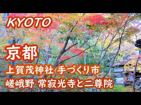 (Japan Travel)Kyoto Kamigamo Shrine, Handicraft Market, Jojakkoji Temple and Nisonin Templ in Sagano