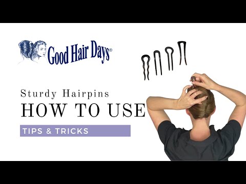 How to Use Sturdy Hair Pins. How to Create Secure Updos with U Pins.