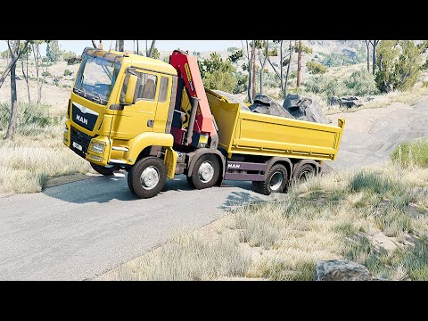 Mobil vs Potholes #17 - BeamNG Drive