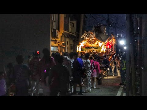 令和6年   守口市  式内高瀬神社秋祭り   宵宮夜   高瀬だんじり曳行