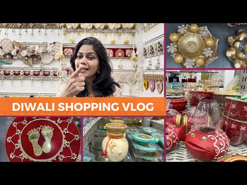 Diwali Shopping Vlog - Home Decor | Antique Pieces | Diwali Decoration #shoppingvlog #diwaligifts