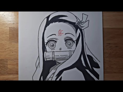 How to Draw Nezuko Chan Cute - Easy Anime Drawing Coloring for Beginner