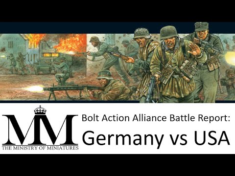 39 Bolt Action Alliance Battle Report: Germany vs USA, Normandy 1944